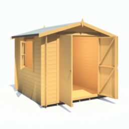 Shire Bradley 8' x 8' (Nominal) Apex Timber Log Cabin