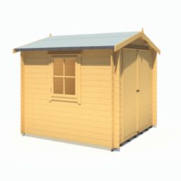 Shire Bradley 8' x 8' (Nominal) Apex Timber Log Cabin