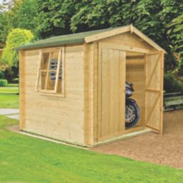Shire Bradley 8' x 8' (Nominal) Apex Timber Log Cabin