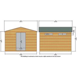 Shire Security 10' x 10' (Nominal) Apex Shiplap T&G Timber Shed