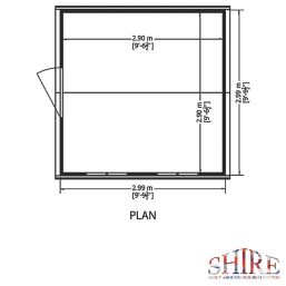 Shire Security 10' x 10' (Nominal) Apex Shiplap T&G Timber Shed