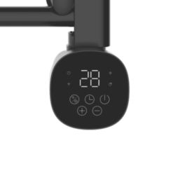 TCP 1250mm x 500mm 3412BTU Black Curved Electric Towel Radiator