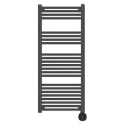 TCP 1250mm x 500mm 3412BTU Black Curved Electric Towel Radiator