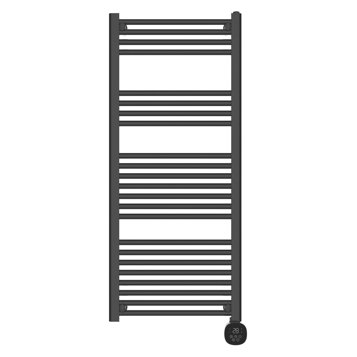 TCP 1250mm x 500mm 3412BTU Black Curved Electric Towel Radiator (793AC)
