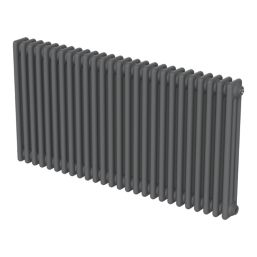 Flomasta 600mm x 1190mm 5160BTU Anthracite Horizontal 3 Column Radiator