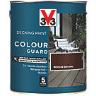 V33 Colour Guard Decking Paint Medium Brown 2.5Ltr