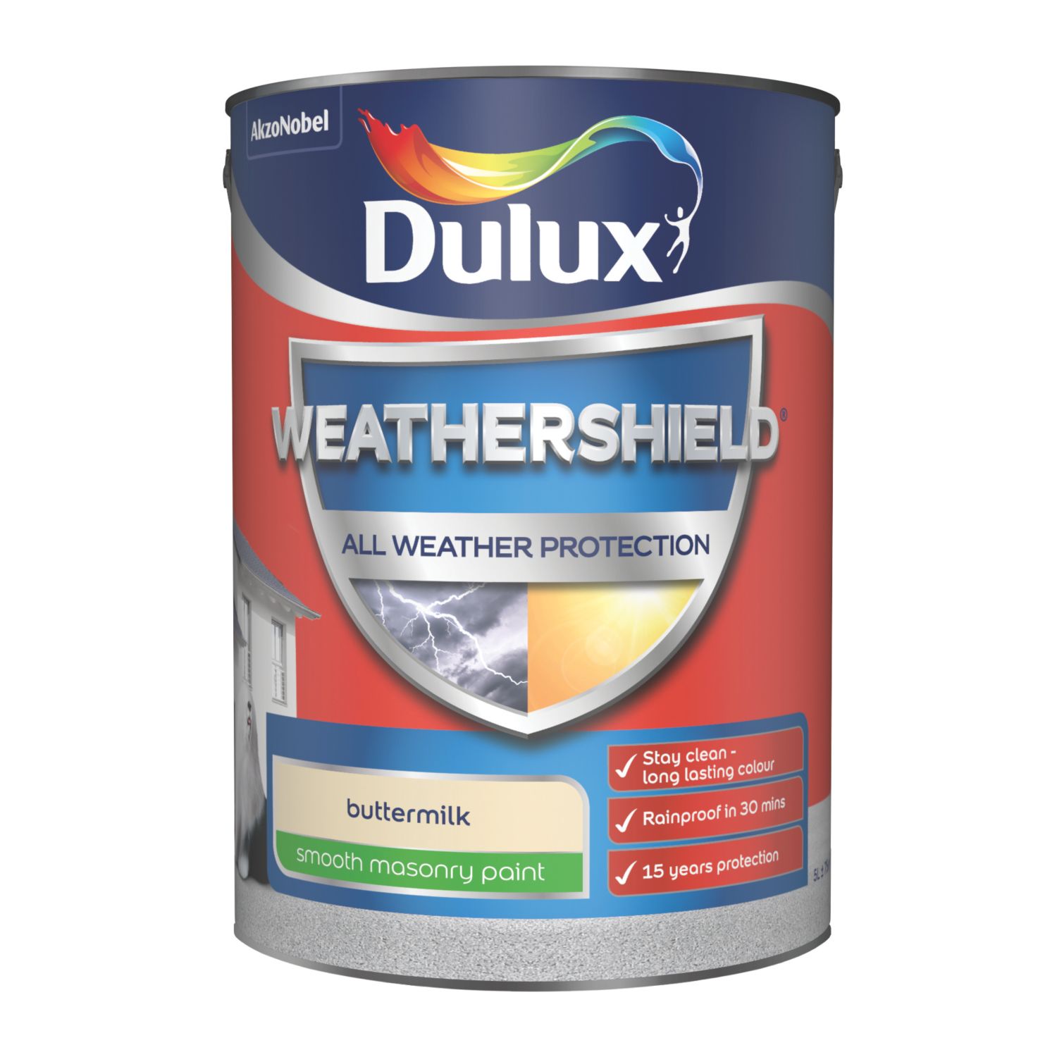Dulux 5Ltr Buttermilk Masonry Paint (793FT)