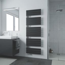 Ximax 1720mm x 600mm 3444BTU Black Flat Designer Towel Radiator