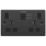 LAP  13A 2-Gang SP Switched Socket + 4.2A 15W 2-Outlet Type A & C USB Charger Black Nickel with Black Inserts