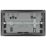 LAP  13A 2-Gang SP Switched Socket + 4.2A 15W 2-Outlet Type A & C USB Charger Black Nickel with Black Inserts