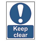 "Keep Clear" Sign 200mm x 150mm