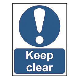 "Keep Clear" Sign 200mm x 150mm