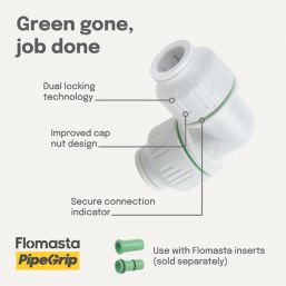 Flomasta  Plastic Push-Fit Equal 90° Elbows 10mm 10 Pack