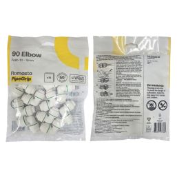 Flomasta  Plastic Push-Fit Equal 90° Elbows 10mm 10 Pack
