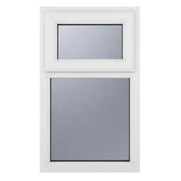 Crystal Top Opening Obscure Triple Glazed Casement White uPVC Window 610mm x 1040mm