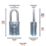 Squire Vulcan Combi 60/2.5 Water-Resistant Long Shackle Combination  Padlock Blue 60mm
