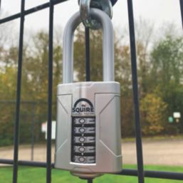Squire Vulcan Combi 60/2.5 Water-Resistant Long Shackle Combination  Padlock Blue 60mm