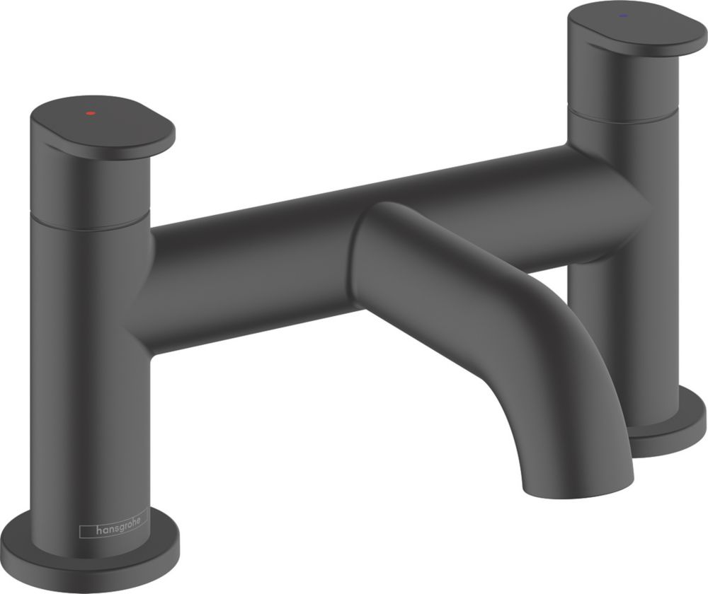 Vernis Shape 100 single lever matt black EcoSmart basin mixer without waste