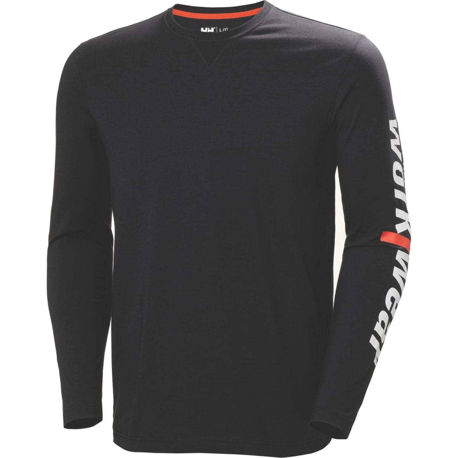Helly Hansen Logo Longsleeve Long Sleeve T-Shirts (Mens) Black Medium 39" Chest (793XT)