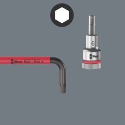 Wera 3950/9 Hex-Plus Multicolour HF Stainless 1 Metric L-Key Set 9 Pcs