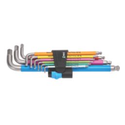 Wera 3950/9 Hex-Plus Multicolour HF Stainless 1 Metric L-Key Set 9 Pcs