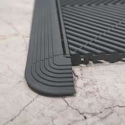 Swisstrax Ribtrax Pro Corner Slate Grey 63mm x 63mm 4 Pack