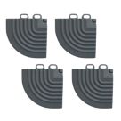 Swisstrax Ribtrax Pro Corner Slate Grey 63mm x 63mm 4 Pack