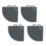 Swisstrax Ribtrax Pro Corner Slate Grey 63mm x 63mm 4 Pack