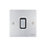 Schneider Electric Ultimate Low Profile 16AX 1-Gang 2-Way Light Switch  Brushed Chrome with Black Inserts