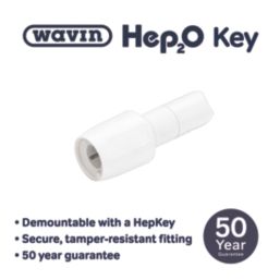 Hep2O  Plastic Push-Fit Stem Coupler F 10mm x M 15mm