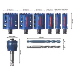 Bosch Expert 6-Saw Multi-Material Holesaw Set