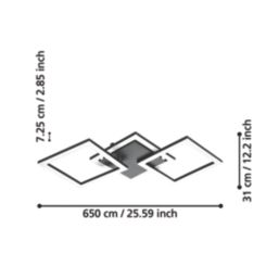 Eglo Paranday-Z LED Smart Ceiling Light Black 32.4W 4000lm