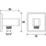 Bristan Contemporary Square Wall Outlet with Handset Holder Chrome Plated 80mm