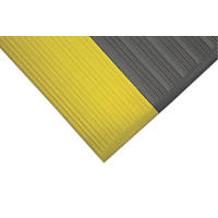 COBA Europe Orthomat Anti-Fatigue Floor Mat Grey / Yellow 0.9 x 0.6m
