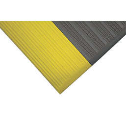 COBA Europe Orthomat Anti-Fatigue Floor Mat Grey / Yellow 0.9m x 0.6m x 9mm