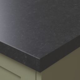Wilsonart Lima Matt Black Stone Effect Laminate Worktop 4100mm x 600mm x 38mm
