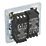 LAP  2-Gang 2-Way LED Dimmer Switch  Brushed Steel with Colour-Matched Inserts