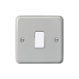 MK Contoura 10A 1-Gang 2-Way Switch  Grey with White Inserts