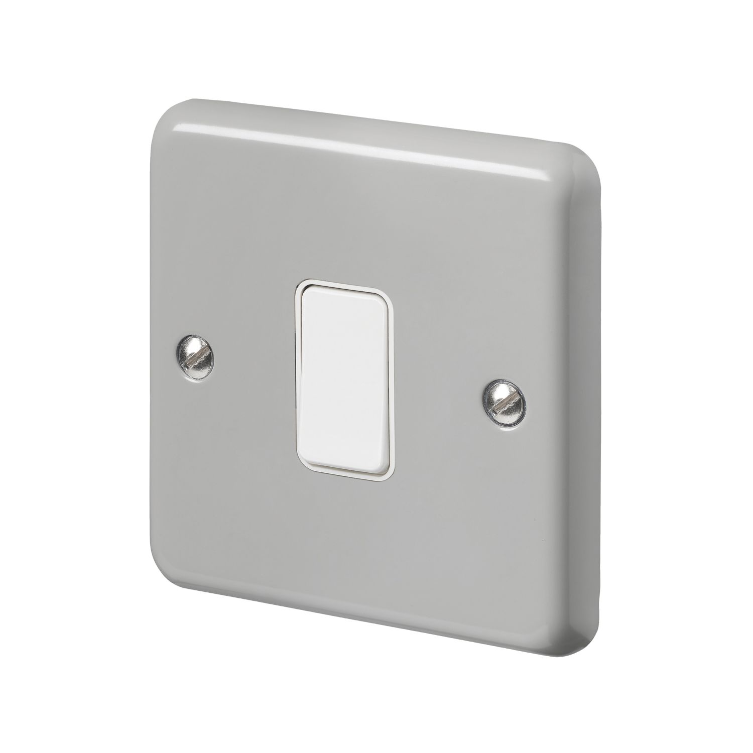 MK Contoura 10A 1-Gang 2-Way Switch Grey with White Inserts (794RG)
