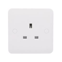 Schneider Electric Lisse 13A 1-Gang Unswitched Plug Socket White