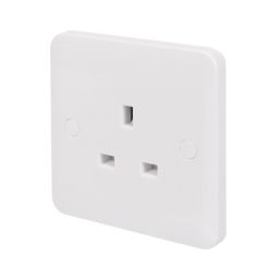 Schneider Electric Lisse 13A 1-Gang Unswitched Plug Socket White