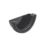 FloPlast Cast Iron Effect Half Round External Stop End Black 112mm