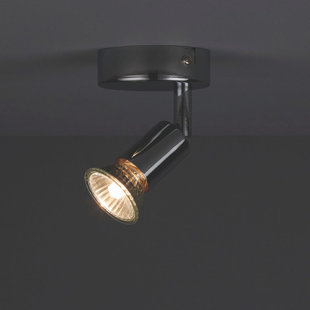 Essentials Sasha Round 1 Light Spotlight Chrome Screwfix