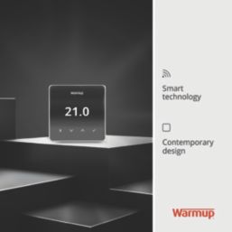 Warmup Onyx Black Element  Underfloor Heating Thermostat with Smartcare