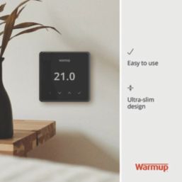 Warmup Onyx Black Element  Underfloor Heating Thermostat with Smartcare