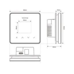 Warmup Onyx Black Element  Underfloor Heating Thermostat with Smartcare