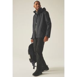 Regatta Matt II Waterproof & Breathable Jacket Ash / Black 3X Large Size 58.6" Chest