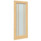 Green & Taylor Worcester 3-Frosted Light Unfinished Oak Wooden 3-Panel Internal Glazed Door 1981mm x 762mm