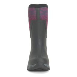 Muck Boots Arctic Sport Mid Size 3 Womens Black/ Magenta Non Safety Wellies
