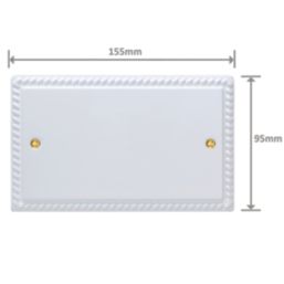 Varilight  2-Gang Blanking Plate Georgian White